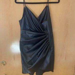 Black Pleather Mini Dress